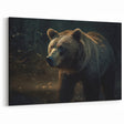 Dramatic Bear in Forest - Stunning Wildlife Canvas Art Print