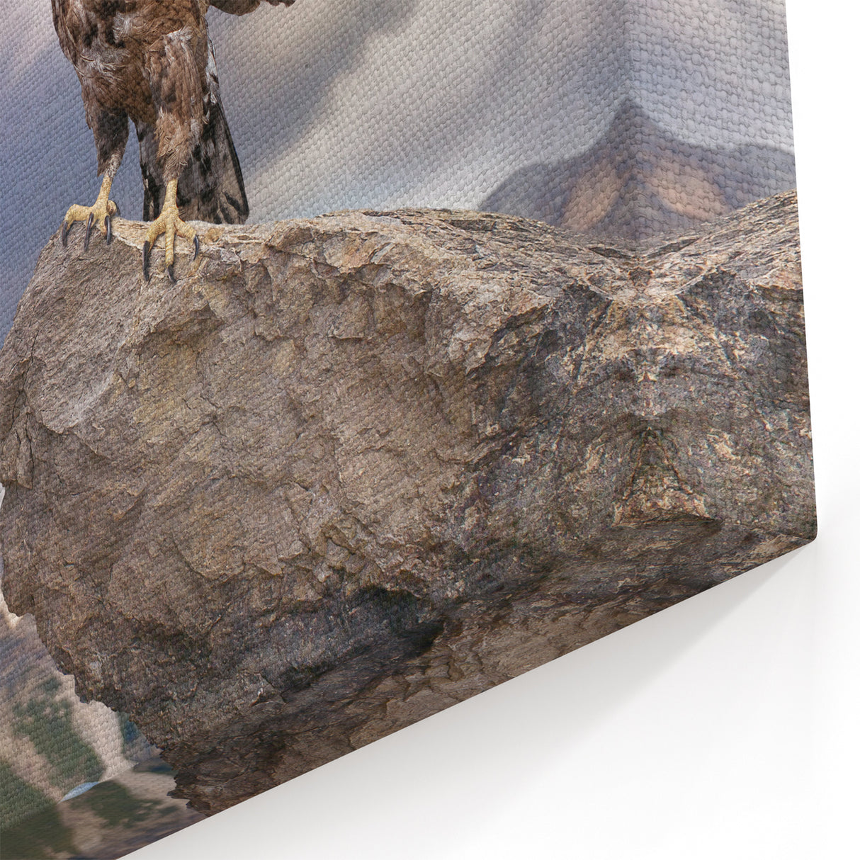 Majestic Eagle Wall Art - Epic Birds of Prey in Mountain Landscape Canvas