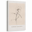Minimalist Abstract Art | Elegant Single Flower Sketch on Beige Canvas