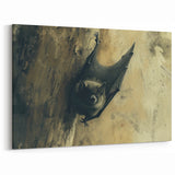 Artistic Bat Wall Decor - Majestic Wildlife Bat Canvas for Modern Homes