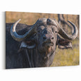 Buffalo Canvas Art – Powerful Bison Close-Up for Rustic Decor