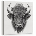 Buffalo Art Print – Detailed Bison Illustration for Modern Decor
