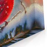 Stunning Winter Cardinal Wall Art - Vibrant Wildlife in Snowy Setting