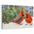 Winter Cardinal Pair Wall Art - Nature's Beauty in a Snowy Setting