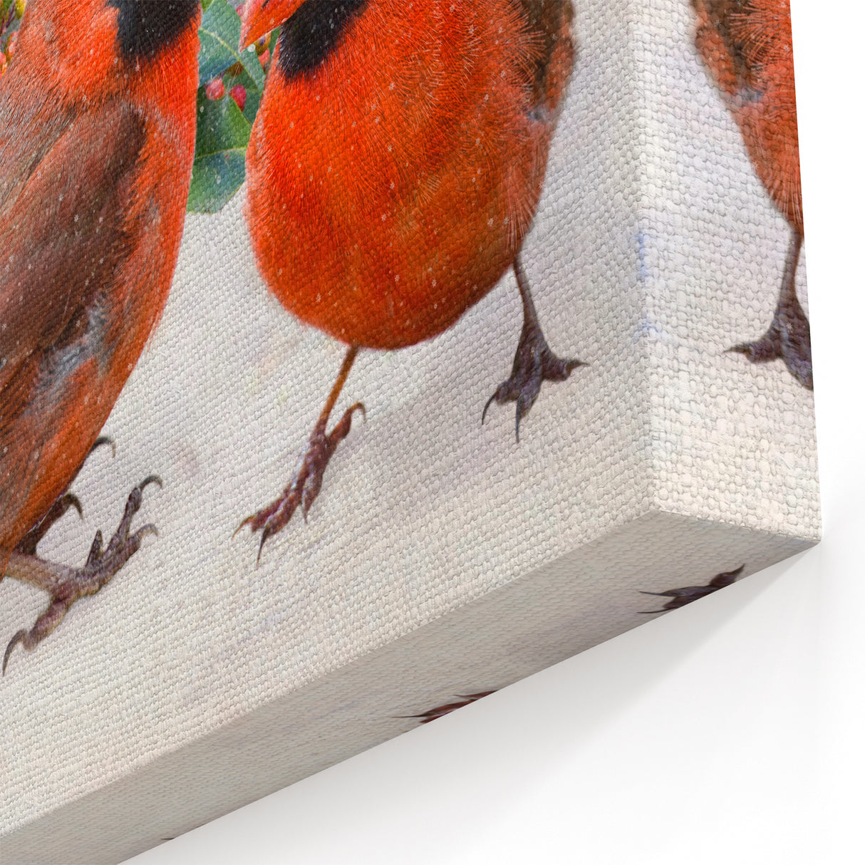Winter Cardinal Pair Wall Art - Nature's Beauty in a Snowy Setting