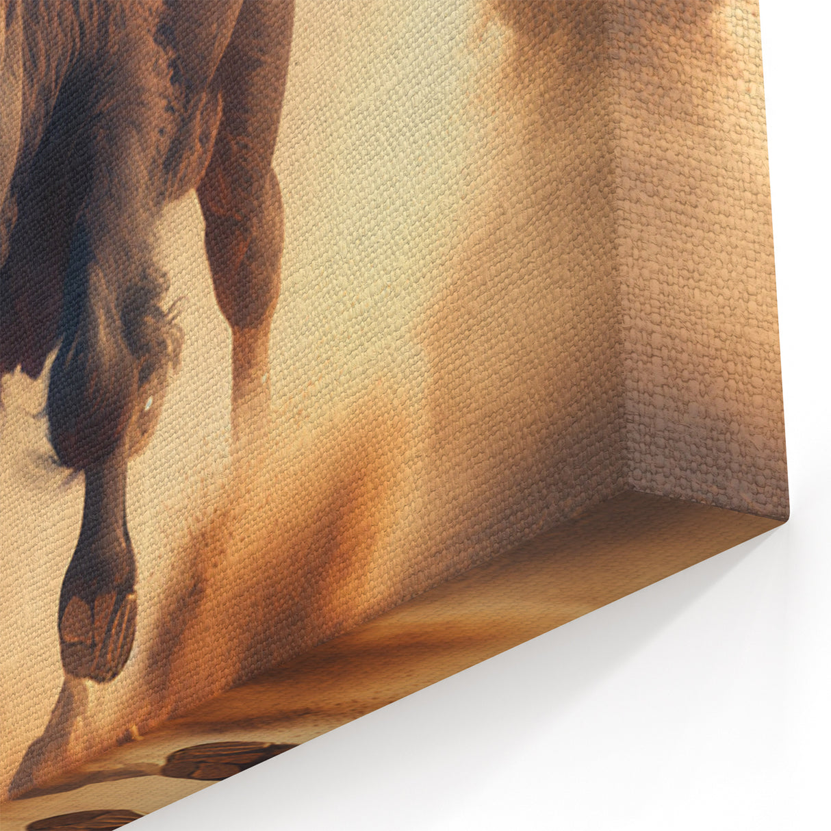 Majestic Buffalo Wall Art - Rustic Bison Canvas Print for Home Decor