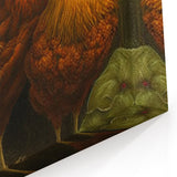 Majestic Rooster and Hens - Vibrant Chicken Wall Art for Farmhouse Decor