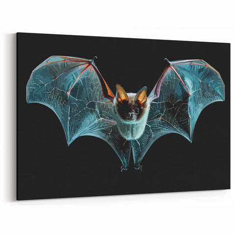 Vibrant Bat Wildlife Art - Stunning Bat Canvas for Modern Decor