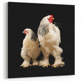Majestic Chicken Duo - Elegant Wall Art for Modern Farmhouse Decor