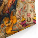 Vibrant Bat Art - Majestic Wildlife Decor with Floral and Autumn Themes