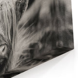 Rustic Highland Cow Wall Art - Cow Canvas Art for Farmhouse Decor