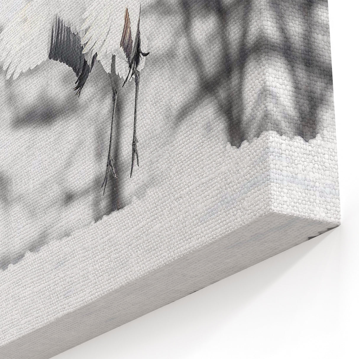 Elegant Crane Wall Art – Dancing Cranes in Winter on Canvas & Acrylic