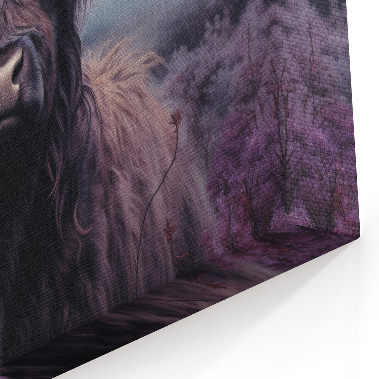 Moody Highland Cow Wall Art - Dramatic Cow Canvas for Rustic Decor