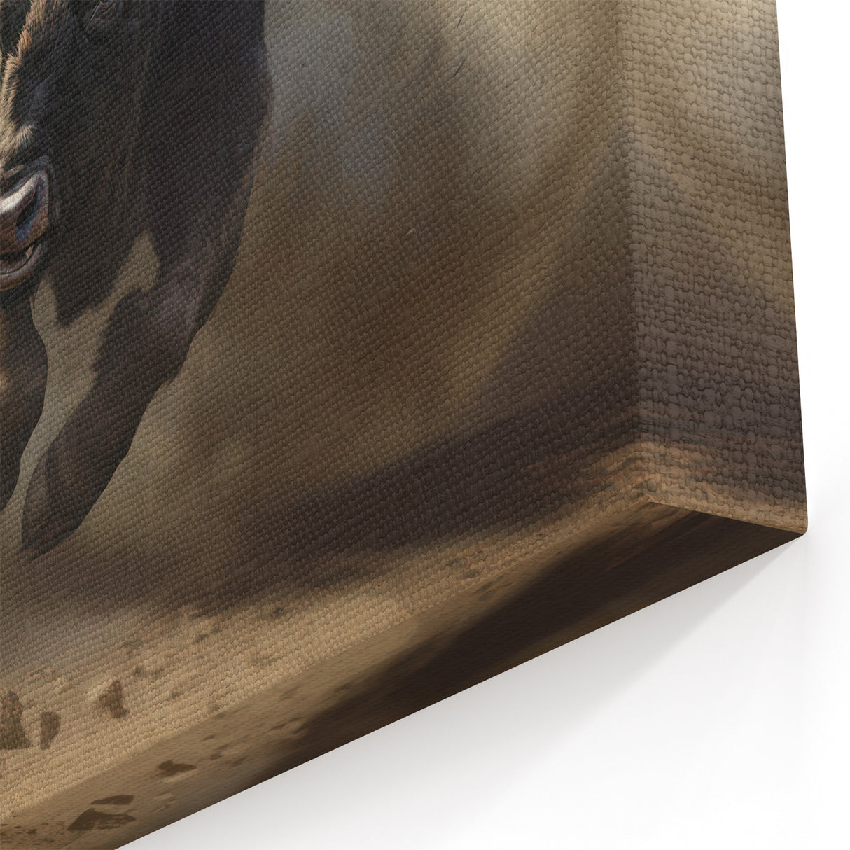 Dynamic Buffalo Wall Art - Powerful Bison Canvas Print for Rustic Decor