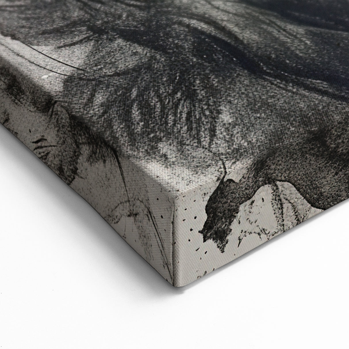 Detailed Bison Wall Art - Monochrome Buffalo Canvas for Rustic Decor