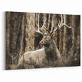 Rustic Deer Wall Art - Woodland Decor - Deer Canvas Print for Home