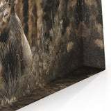 Rustic Deer Wall Art - Woodland Decor - Deer Canvas Print for Home