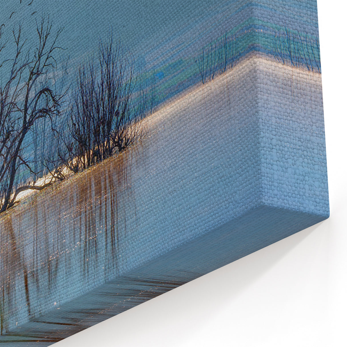 Serene Crane Wall Art – Tranquil Flock Over Misty Lake on Canvas