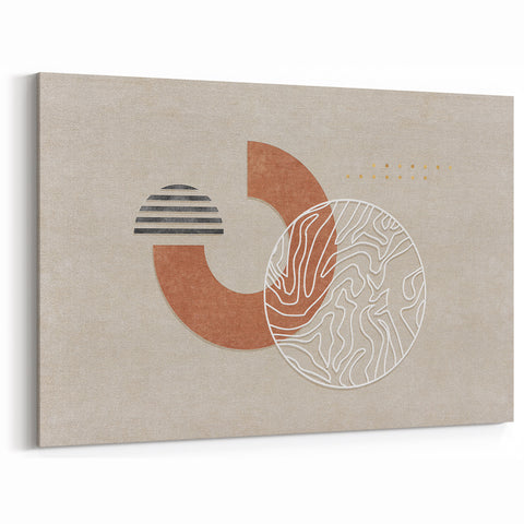 Modern Abstract Geometric Strokes Art - Minimalist Line Design