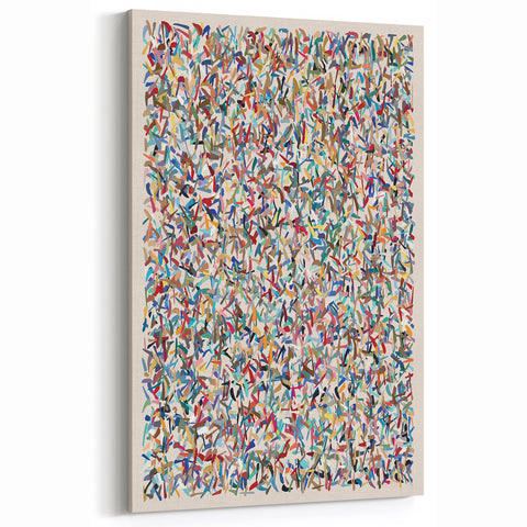Vibrant Abstract Spots Canvas Art - Colorful Splatter Design