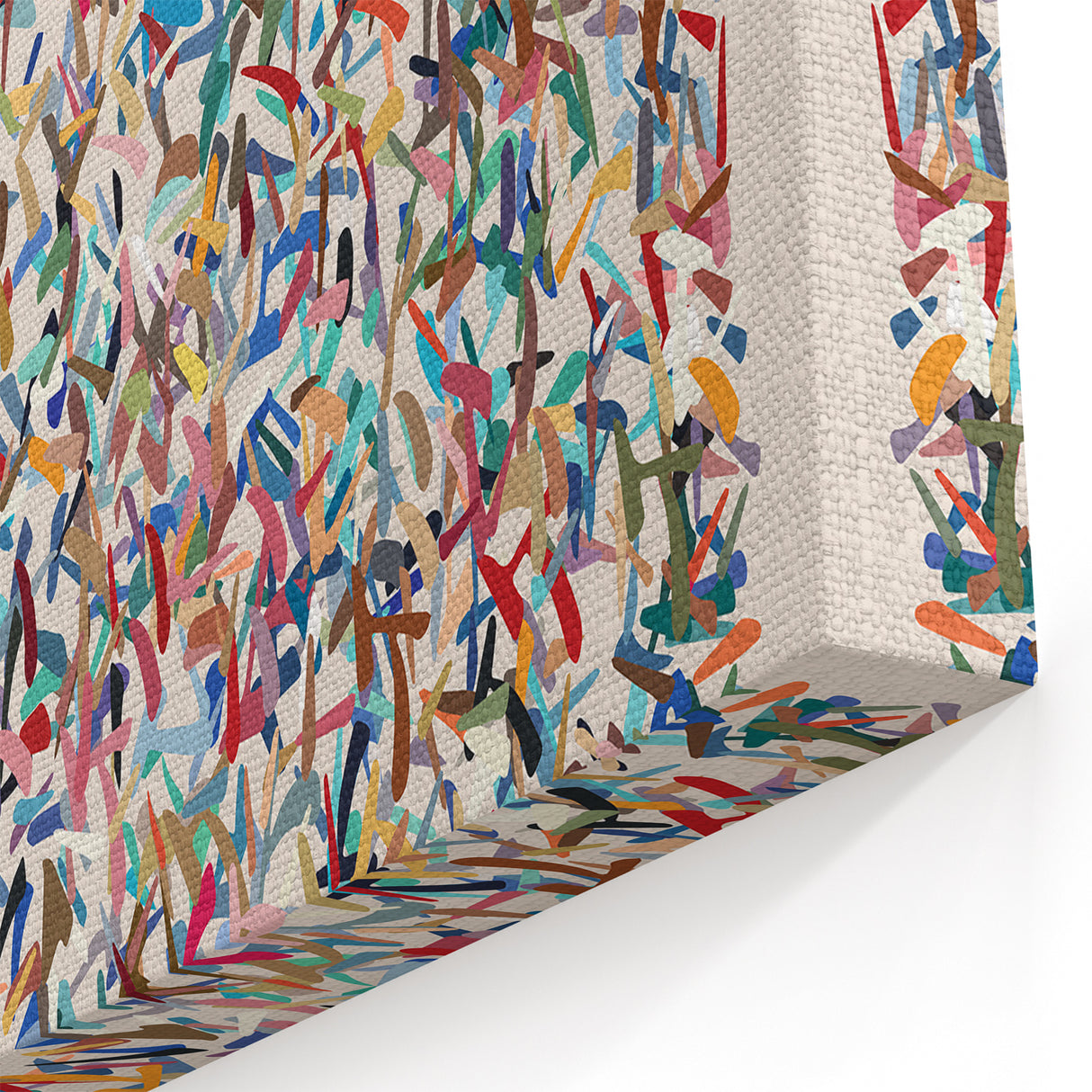 Vibrant Abstract Spots Canvas Art - Colorful Splatter Design