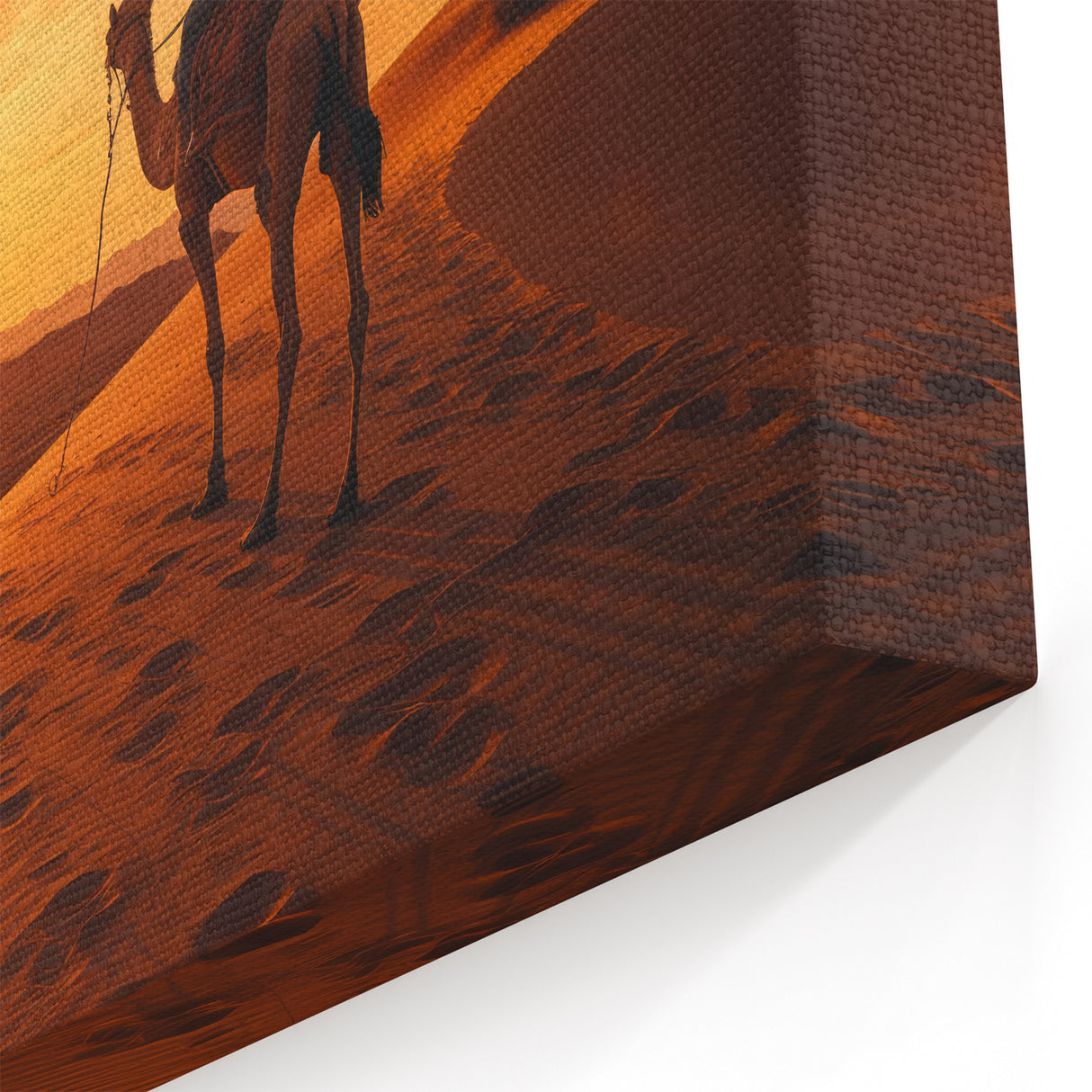 Sunset Camel Wall Art - Majestic Desert Journey Camel Canvas Print