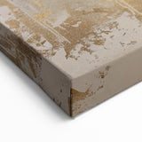 Elegant Crane Wall Art - Serene Crane with Gold Leaf Accents Canvas