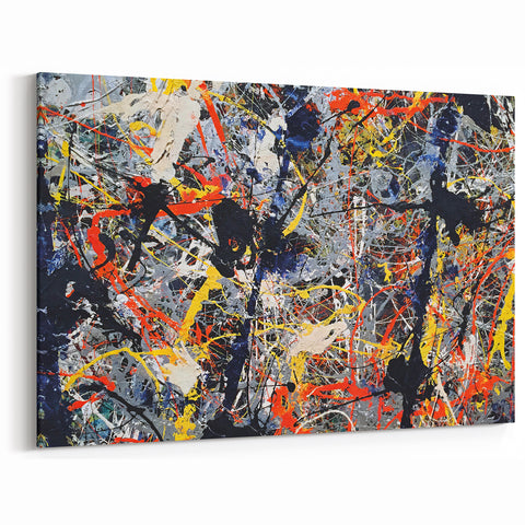 Bold Abstract Splatter Canvas Art - Dynamic Colorful Spots