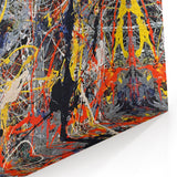 Bold Abstract Splatter Canvas Art - Dynamic Colorful Spots