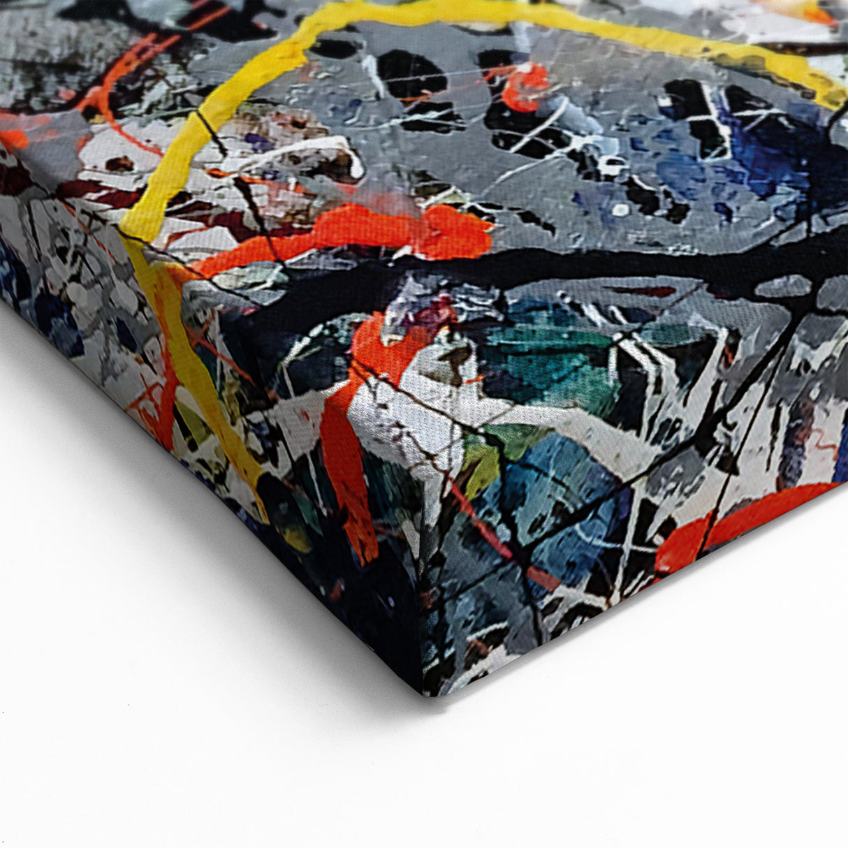 Bold Abstract Splatter Canvas Art - Dynamic Colorful Spots