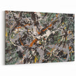 Modern Abstract Splatter Canvas Art - Earthy Dynamic Spots