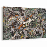 Modern Abstract Splatter Canvas Art - Earthy Dynamic Spots