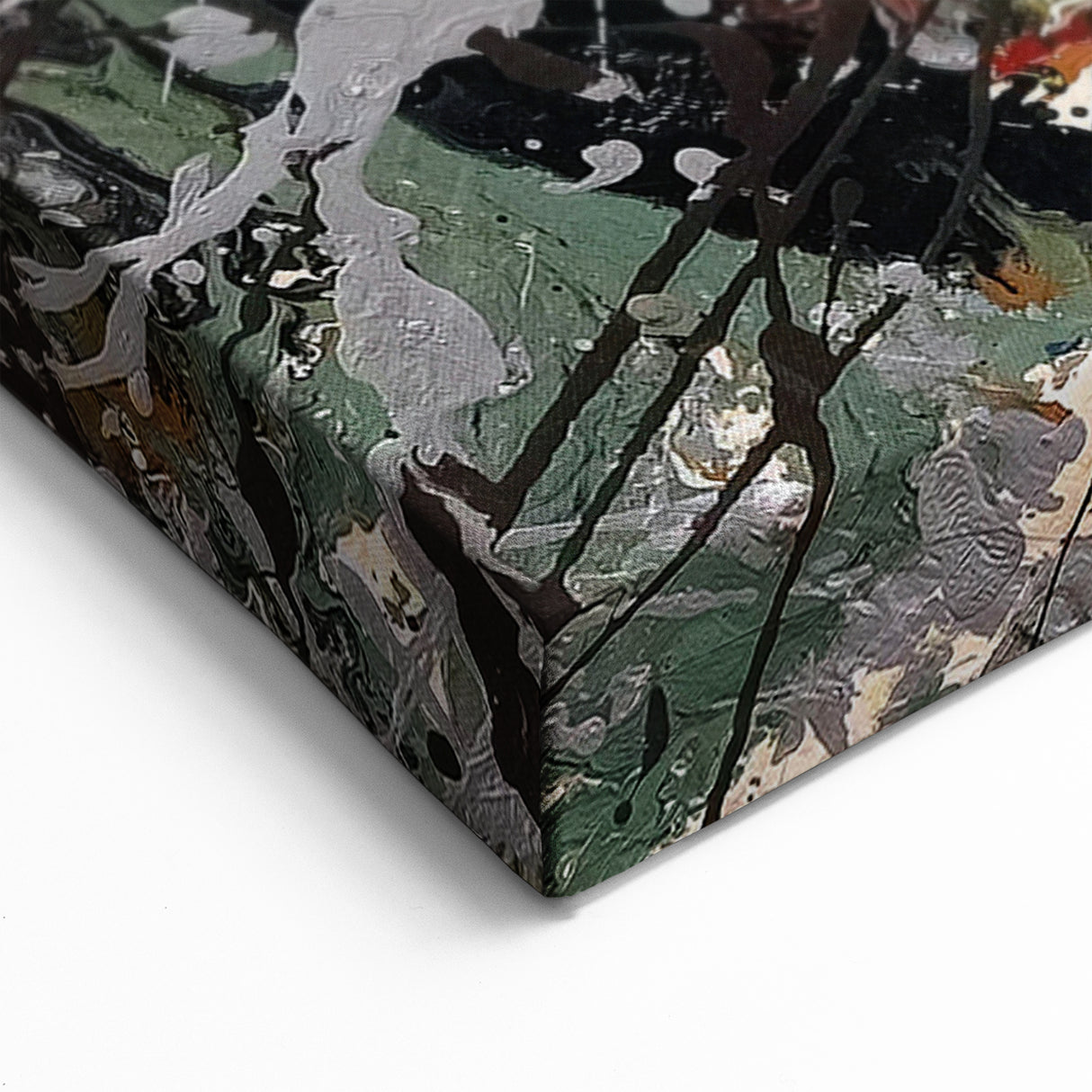 Modern Abstract Splatter Canvas Art - Earthy Dynamic Spots