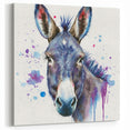 Charming Donkey Wall Art - Rustic Canvas Print & Farmhouse Decor