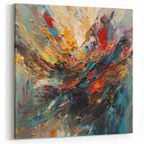 Vibrant Abstract Splatter Canvas Art - Dynamic Color Explosion