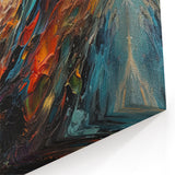 Vibrant Abstract Splatter Canvas Art - Dynamic Color Explosion