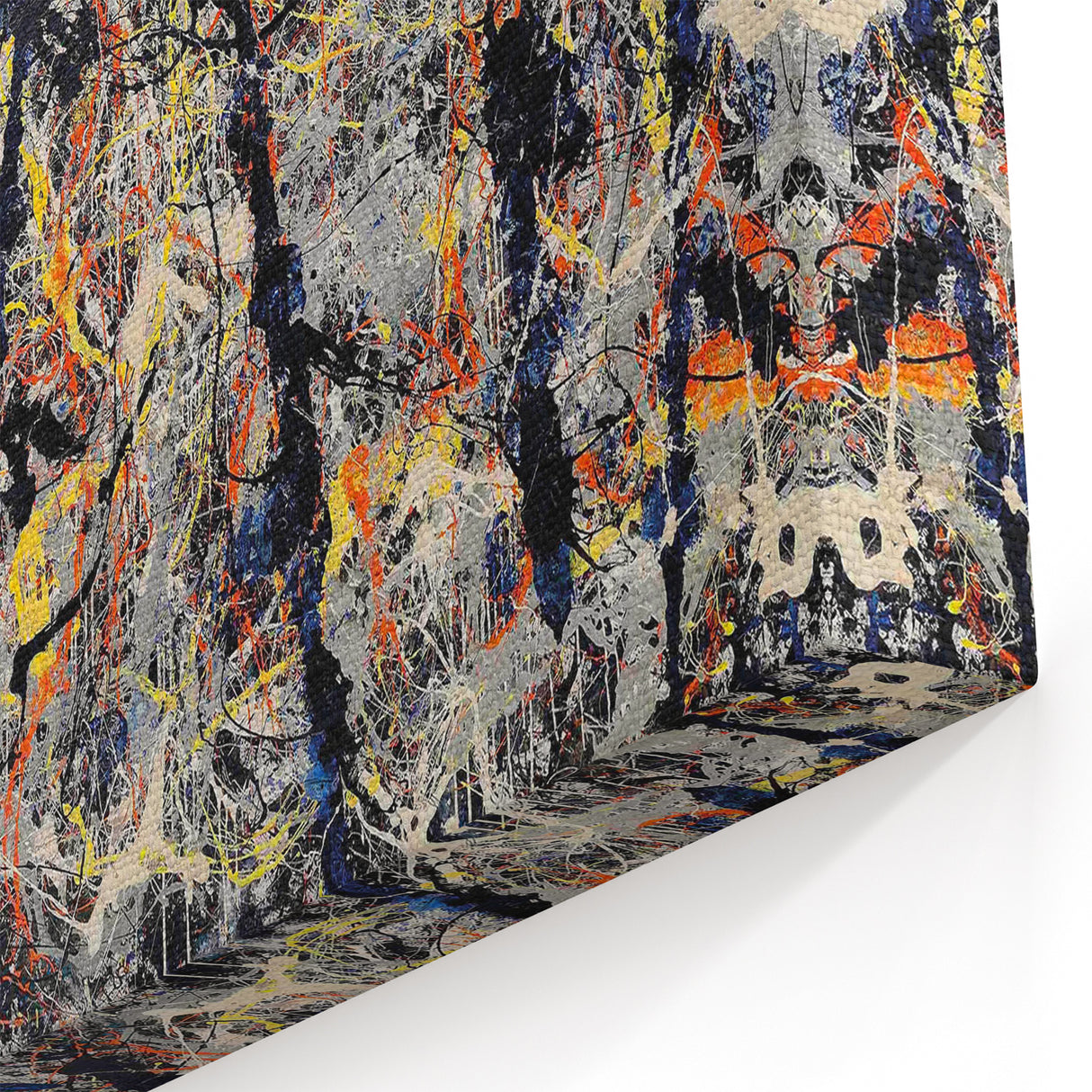 Dynamic Abstract Splatter Canvas Art - Bold Color Mix