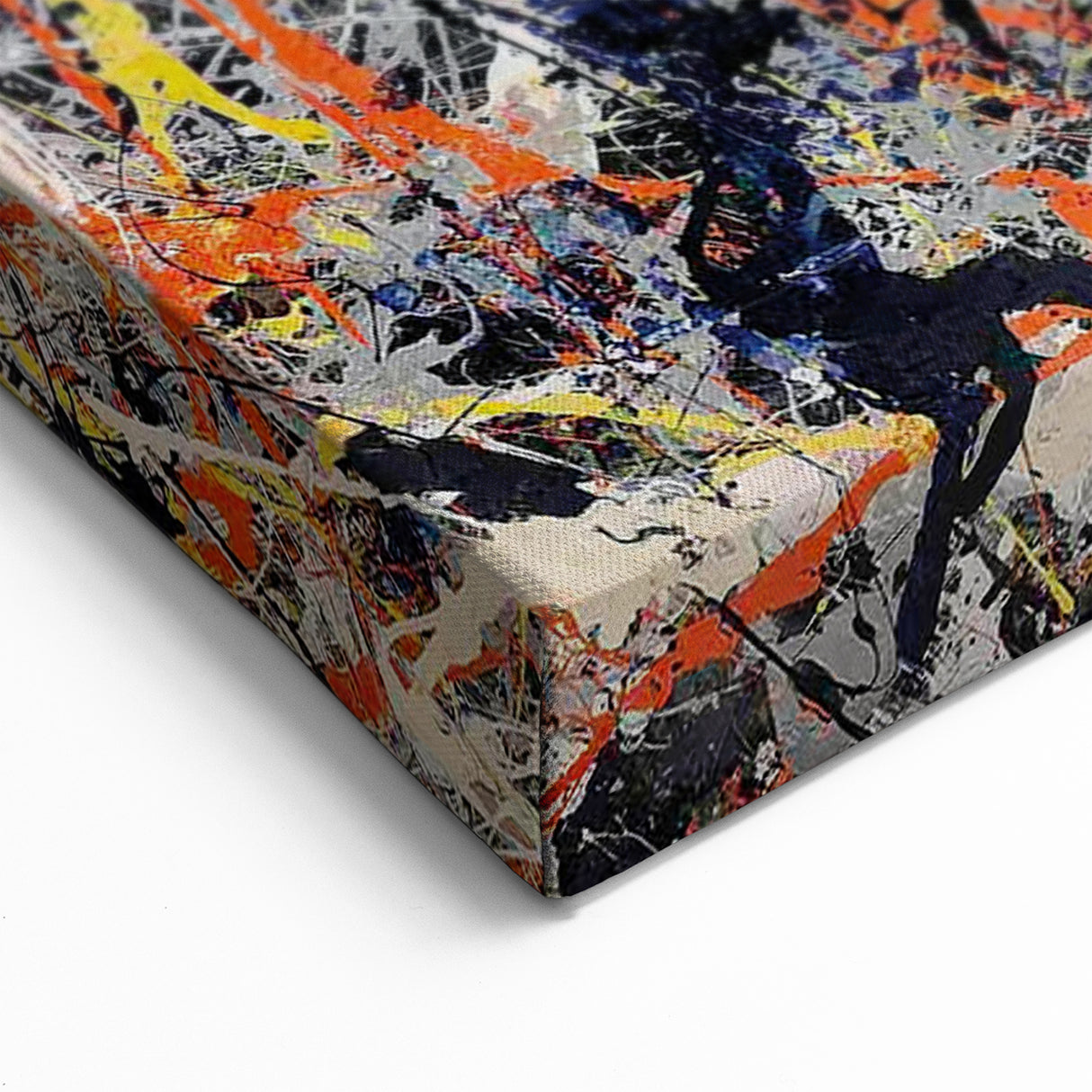 Dynamic Abstract Splatter Canvas Art - Bold Color Mix