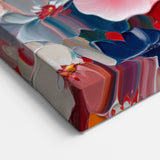 Vibrant Floral Abstract Canvas Art - Colorful Flower Splatter