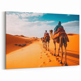 Vibrant Desert Camel Wall Art - Colorful Journey Camel Canvas Print