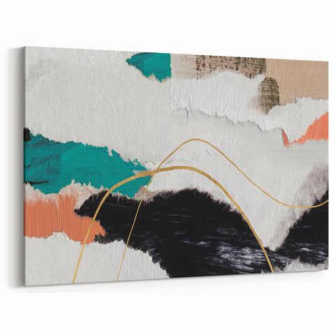 Elegant Strokes and Lines Abstract Art - Modern Geometric Canvas