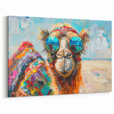 Colorful Camel Wall Art - Fun & Vibrant Camel Canvas Print for Home