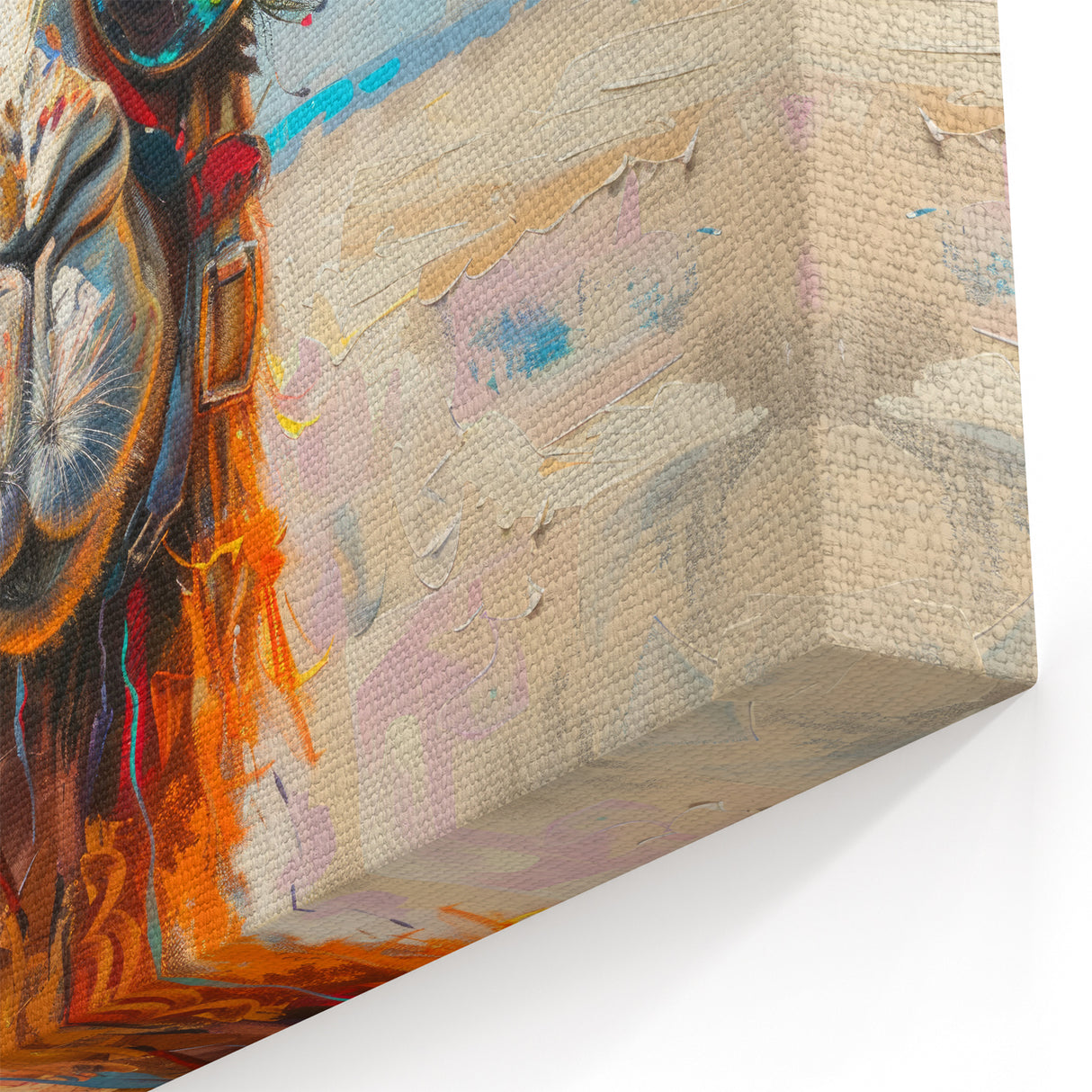 Colorful Camel Wall Art - Fun & Vibrant Camel Canvas Print for Home