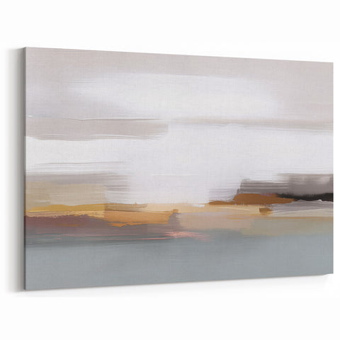 Modern Abstract Brush Strokes Art - Minimalist Line Design
