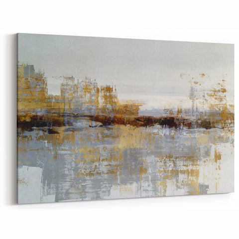 Modern Abstract Strokes and Lines Art - Geometric Canvas Print