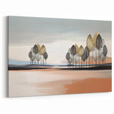 Tranquil Strokes and Lines Abstract Art | Modern Geometric Line Canvas