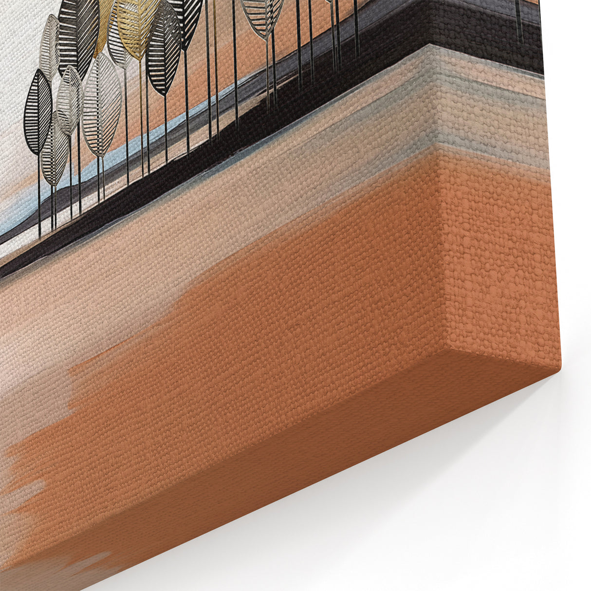 Tranquil Strokes and Lines Abstract Art | Modern Geometric Line Canvas