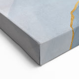 Abstract Strokes and Lines Art in Blue, White, and Gold Canvas