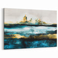Modern Landscape Abstract - Vibrant Abstract Scenery Canvas Wall Art