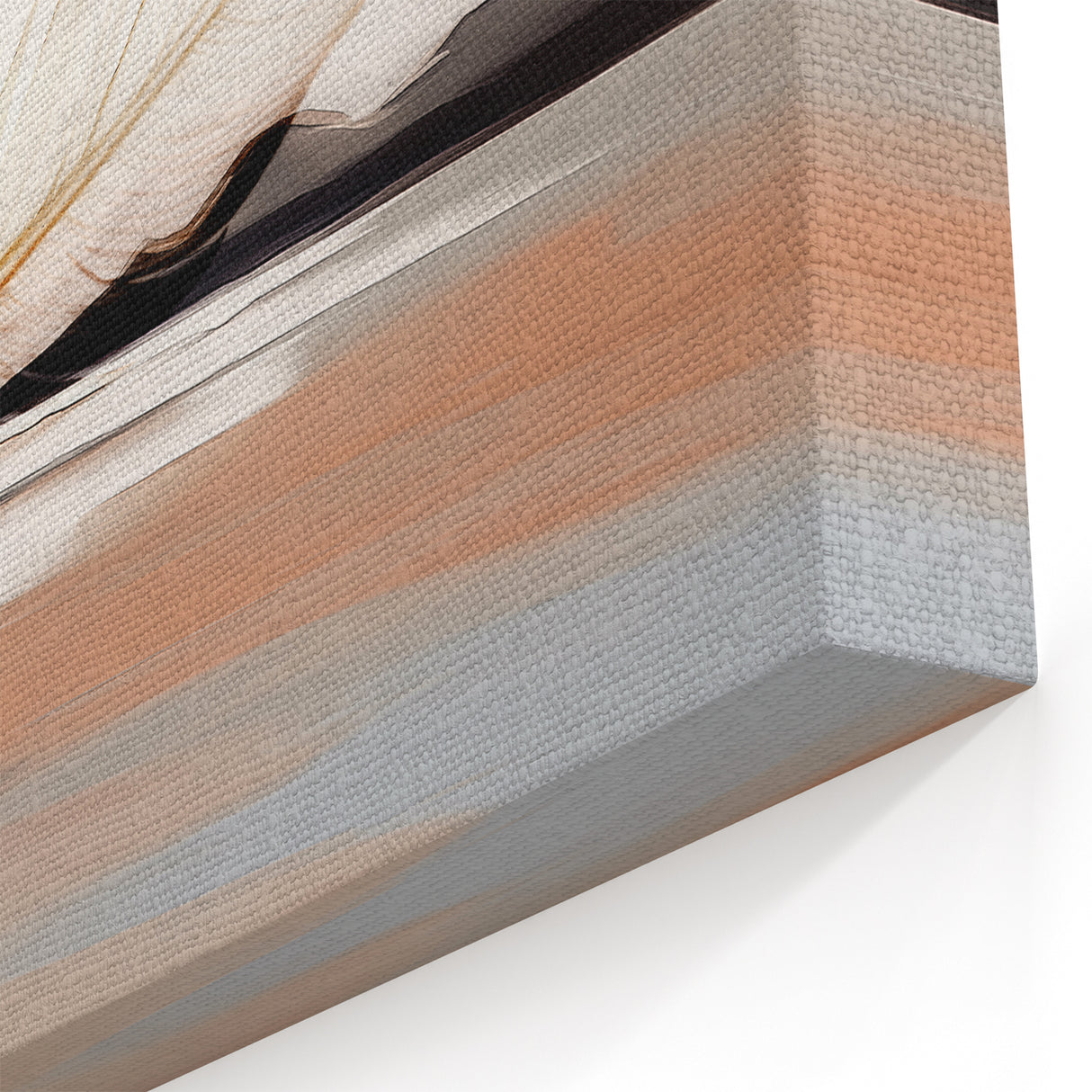 Elegant Feather Abstract Art on Canvas